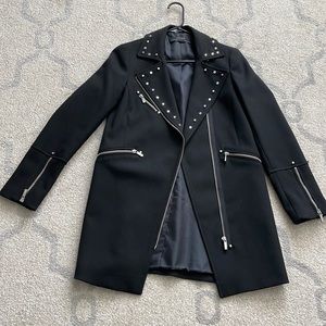 Gorgeous ZARA studded jacket with zipper details size xs